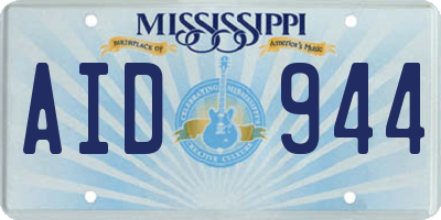 MS license plate AID944