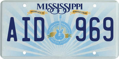MS license plate AID969