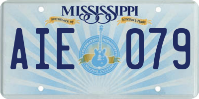 MS license plate AIE079