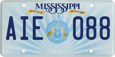 MS license plate AIE088