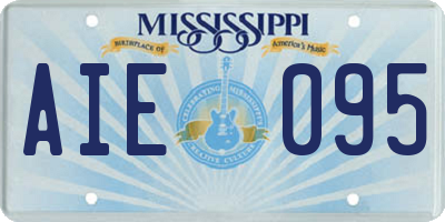 MS license plate AIE095