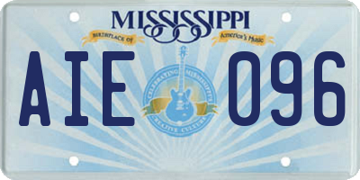 MS license plate AIE096
