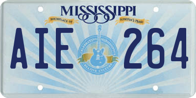 MS license plate AIE264