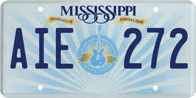 MS license plate AIE272