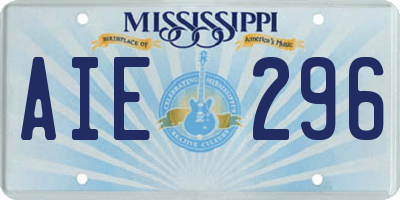 MS license plate AIE296