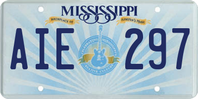 MS license plate AIE297