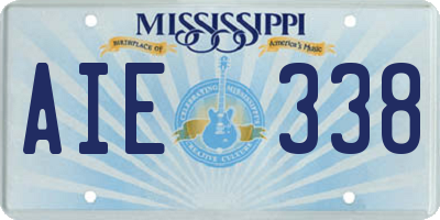 MS license plate AIE338