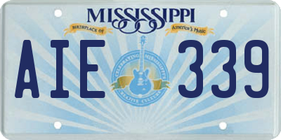 MS license plate AIE339