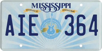 MS license plate AIE364