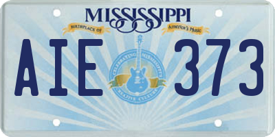 MS license plate AIE373