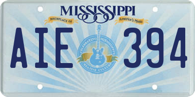 MS license plate AIE394