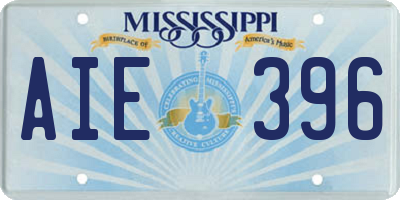 MS license plate AIE396