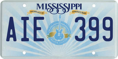 MS license plate AIE399