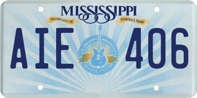 MS license plate AIE406