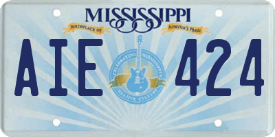 MS license plate AIE424