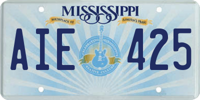 MS license plate AIE425