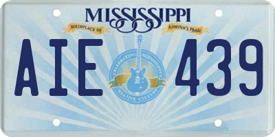MS license plate AIE439