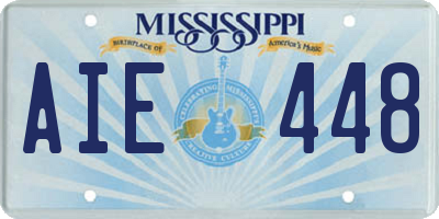 MS license plate AIE448