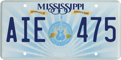 MS license plate AIE475