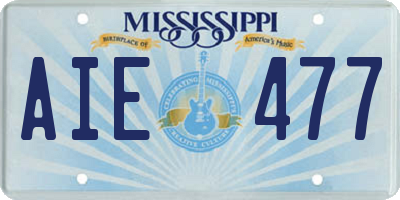 MS license plate AIE477
