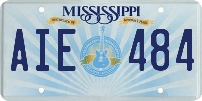 MS license plate AIE484