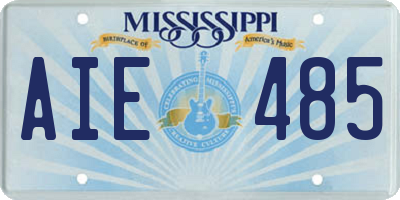 MS license plate AIE485