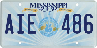 MS license plate AIE486