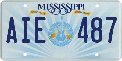 MS license plate AIE487