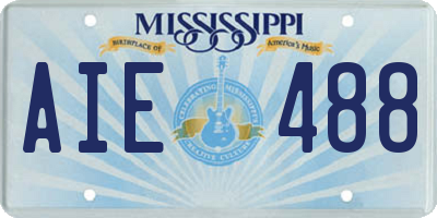 MS license plate AIE488