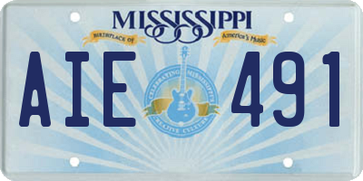 MS license plate AIE491