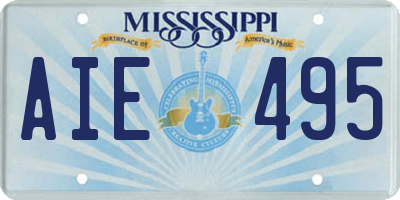 MS license plate AIE495