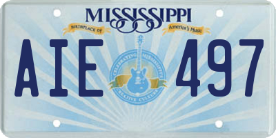 MS license plate AIE497