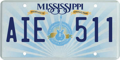 MS license plate AIE511