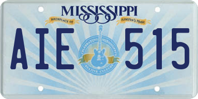 MS license plate AIE515
