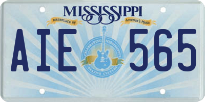 MS license plate AIE565