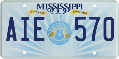 MS license plate AIE570