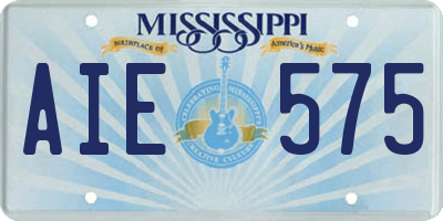 MS license plate AIE575