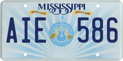 MS license plate AIE586