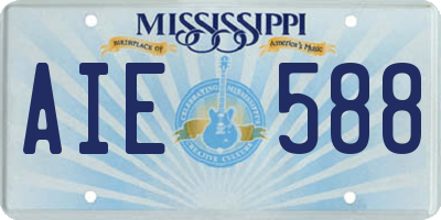MS license plate AIE588