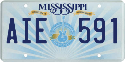 MS license plate AIE591