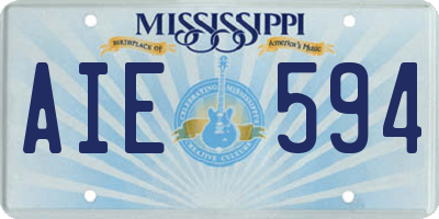 MS license plate AIE594