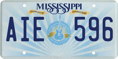 MS license plate AIE596
