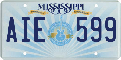 MS license plate AIE599