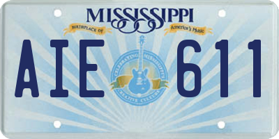 MS license plate AIE611