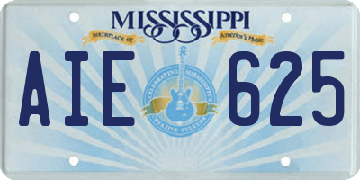 MS license plate AIE625