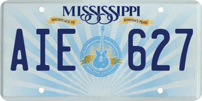 MS license plate AIE627