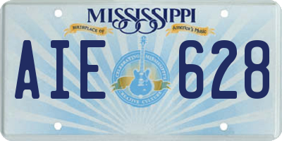 MS license plate AIE628