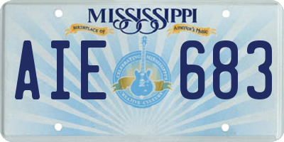 MS license plate AIE683