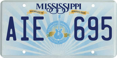 MS license plate AIE695