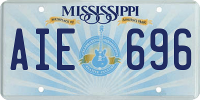 MS license plate AIE696